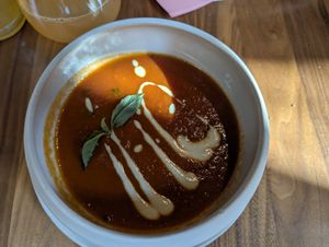Tomaten-Suppe at Leuchtendroter in Frankfurt