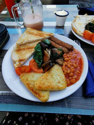Vegan breakfast at Wild Thyme Cafe in Braunton