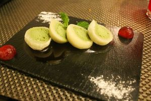 matcha mochi with chocolate at TUI Blue in Santa Maria