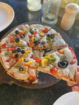 Vegan pizza  at Cafe Boho in Udaipur