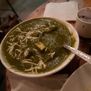 Palak paneer at Cafe Boho in Udaipur