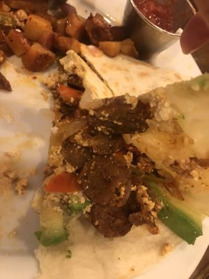 Vegan chorizo  at Rutherford Pancake House in Rutherford