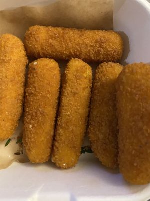 Vegan mozzarella sticks  at Yecla 33 in Valencia