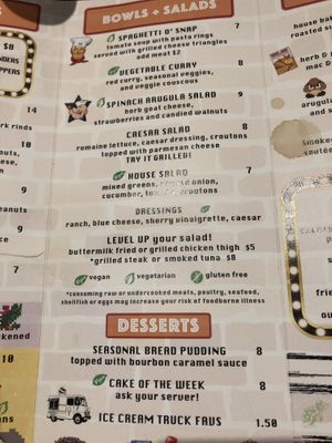 Menu (p. 2) at Pixels Pints & Bytes in Norfolk
