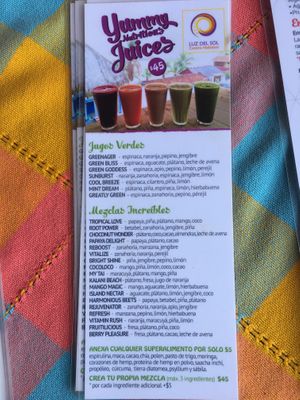 Jugos at Luz del Sol in Mazunte