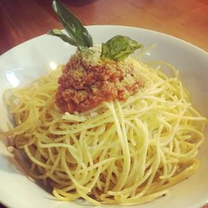 vegan bolognese at Prasada in Cusco