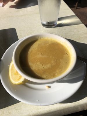 Lentil soup at Boubouffe Mediterranean Grille in Long Beach