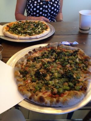 Protein punch 1 on kamut base 1 on hemp extra broccoli & courgette at Picky Wops in East London