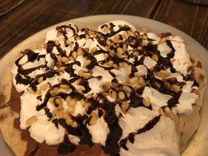 Desert pizza at Picky Wops in East London