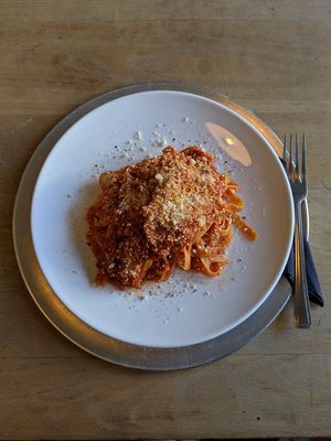 Tagliatelle Bolognese at Picky Wops in East London