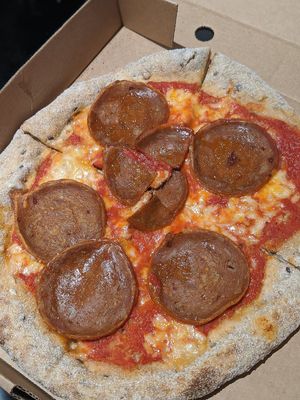 Multigrain pepperoni at Picky Wops in East London