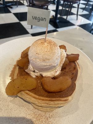  Cinamon apple vegan pancakes at The Pancake Parlour in Docklands