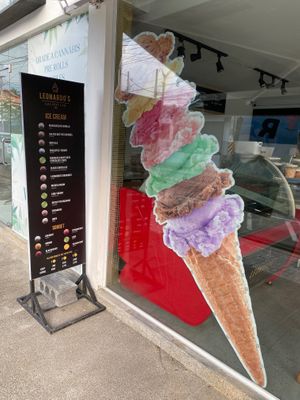 Ice cream flavors at Leonardo Ice Cream in Koh Samui