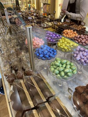 Tons of selection, maybe 1/3 is vegan   at Mary - Grand Place in Brussels