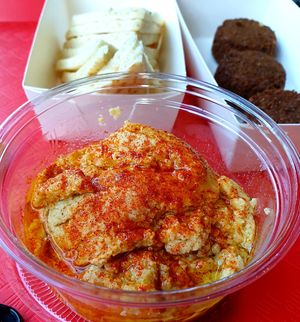 side hummus at The Halal Guys in Seoul