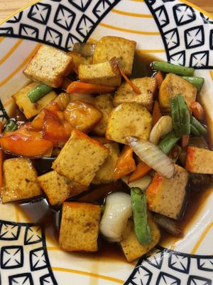 Sweet tofu stir fry small  #Veganuary at Markintiny in Bangkok