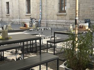 outside seating  at Hans im Glück in Saarlouis