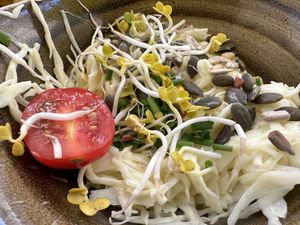 side salad 🥗 cole slawish  at Hans im Glück in Saarlouis