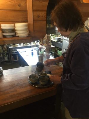 very friendly mamasan at Fushya in Hakuba