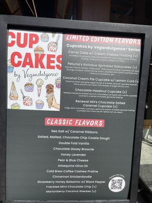 Lots of vegan options! (Marked with a V) #Veganuary at Downtown Disney - Salt & Straw in Anaheim