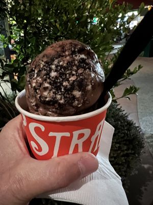 Chocolate hazelnut cookies & cream   at Downtown Disney - Salt & Straw in Anaheim