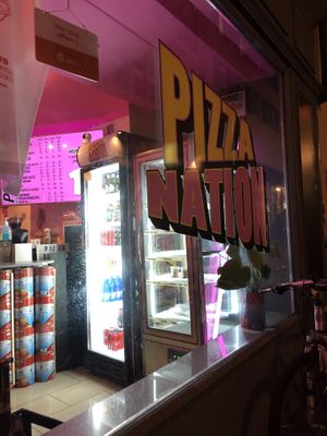 Sign  at Pizza Nation in Zurich