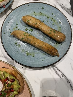 Vegan sausages (£2.75 each) #Veganuary at Balance in South East London