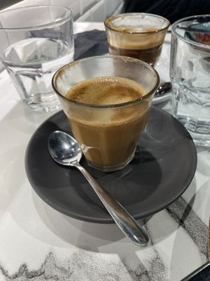 Tiny flat white (£4.20) #Veganuary at Balance in South East London