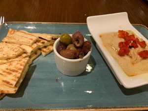 Hummus plate at Tarpon House in Fort Myers