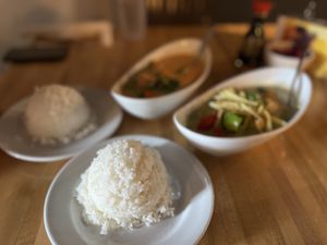 Green Curry and Panang Curry without fish sauce  at Bangkok House Too in Moab