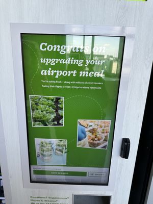 Easy-to-use ordering screen. Note: items may be deep in vending receptical.   at ORD - Farmers Fridge - T3 in Chicago