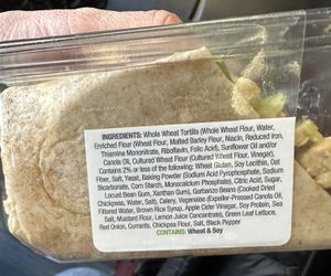 Napa Chickpea Wrap ingredients    at ORD - Farmers Fridge - T3 in Chicago