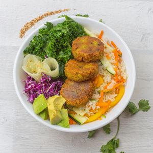 Vegan Falafel Bowl at Smash Avocaderia y Cafe in Medellin