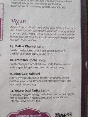 Vegan main dishes at Amrit in Berlin