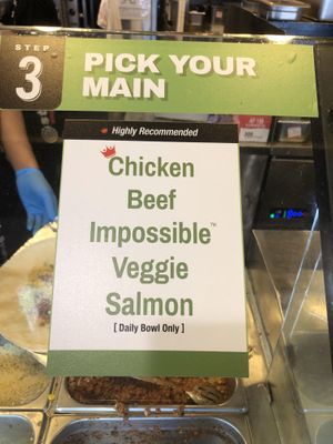 Impossible and veggies are vegan at Stuff'd - Causeway Point in North Singapore