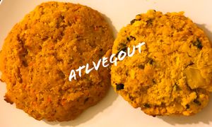 Mock crab cake and heart of palm cake  at Whole Foods Market - 14th St in Atlanta