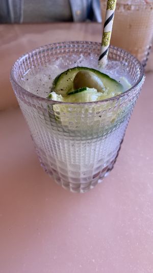 Cucumber gin horseradish cocktail   at Morning Glory in San Diego