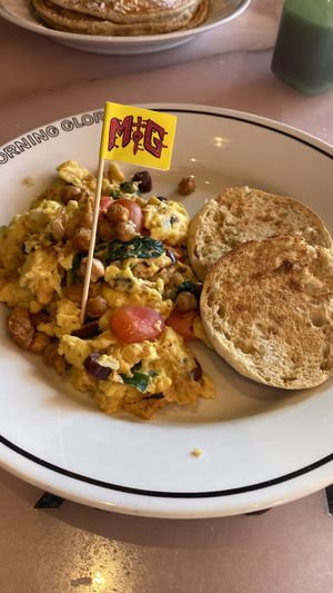 Scramble with vegan eggs  at Morning Glory in San Diego