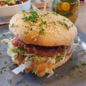 Beyond meat burger at King of Greens in Leonberg
