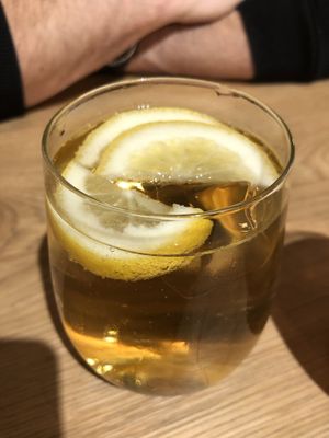 Homemade peach lemonade   at King of Greens in Leonberg