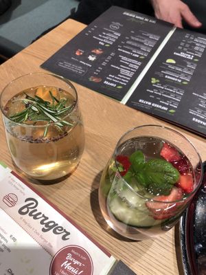 lemonade and infused water   at King of Greens in Leonberg