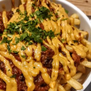 Chilli-cheese-fries at King of Greens in Leonberg