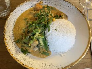 Veg Thai curry   at Warkworth House Hotel in Warkworth