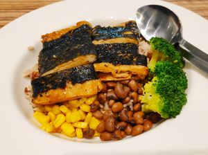 Teriyaki Fish Brown Rice at Botanict 豐之素 in West Singapore
