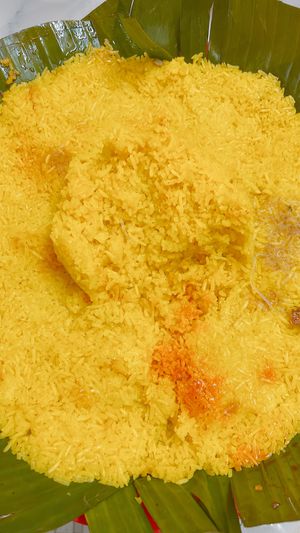 Nasi tumpeng (6may - 16 Jun 22 for ordering) - hidden rice under the dishes  at Botanict 豐之素 in West Singapore