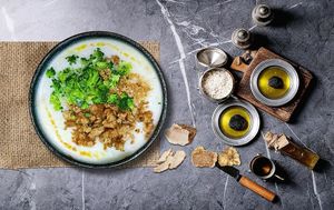 Truffle omni congee at Botanict 豐之素 in West Singapore