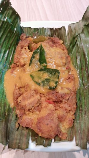 Rendang monkey head mushrooms + potatoes at Botanict 豐之素 in West Singapore