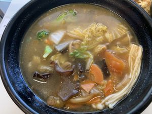 Mushroom veggie soup   at Botanict 豐之素 in West Singapore