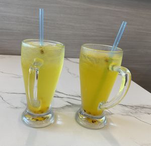 Refreshing passionfruit juice on a hot day   at Botanict 豐之素 in West Singapore