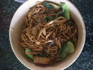 Fried Ee Fu Noodle (added egg - for senior's consumption) at Botanict 豐之素 in West Singapore